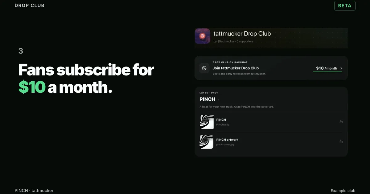 Start your fan club and earn on Rapchat